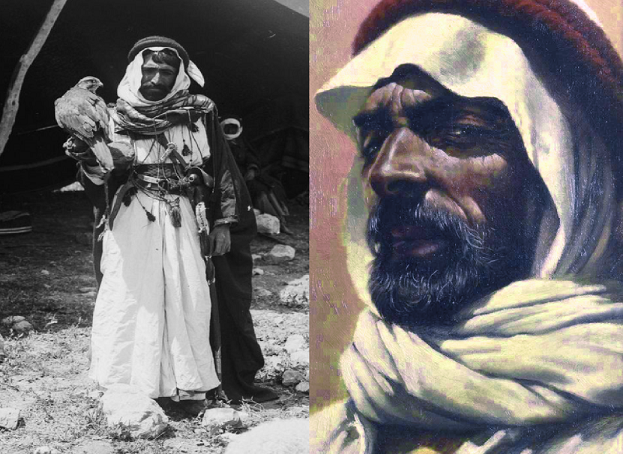 الصوره ملونه وغير ملونه في عام 1898 للأميرعثمان الأول بن الأمير جودة بن محمد المهداوي 103632182